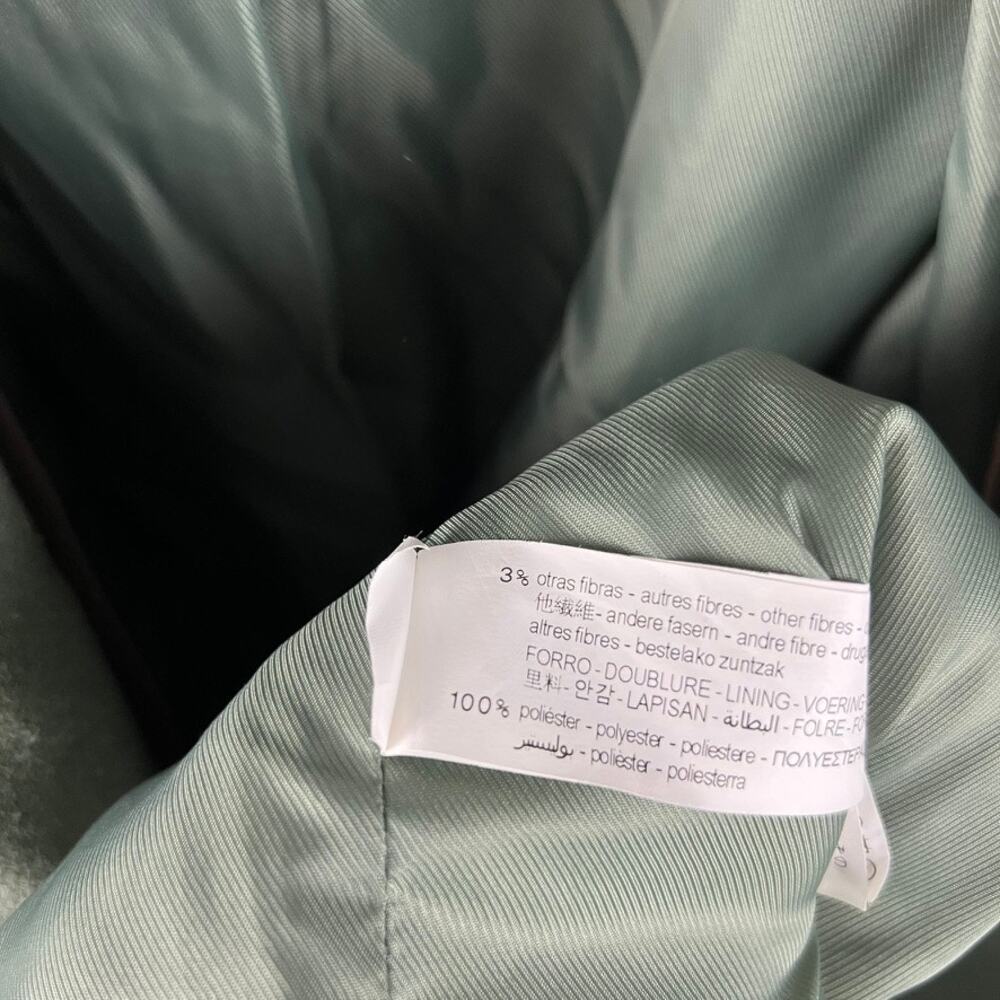 Zara TRF Collection Soft Sage Green Overcoat Size M - Picture 4 of 4